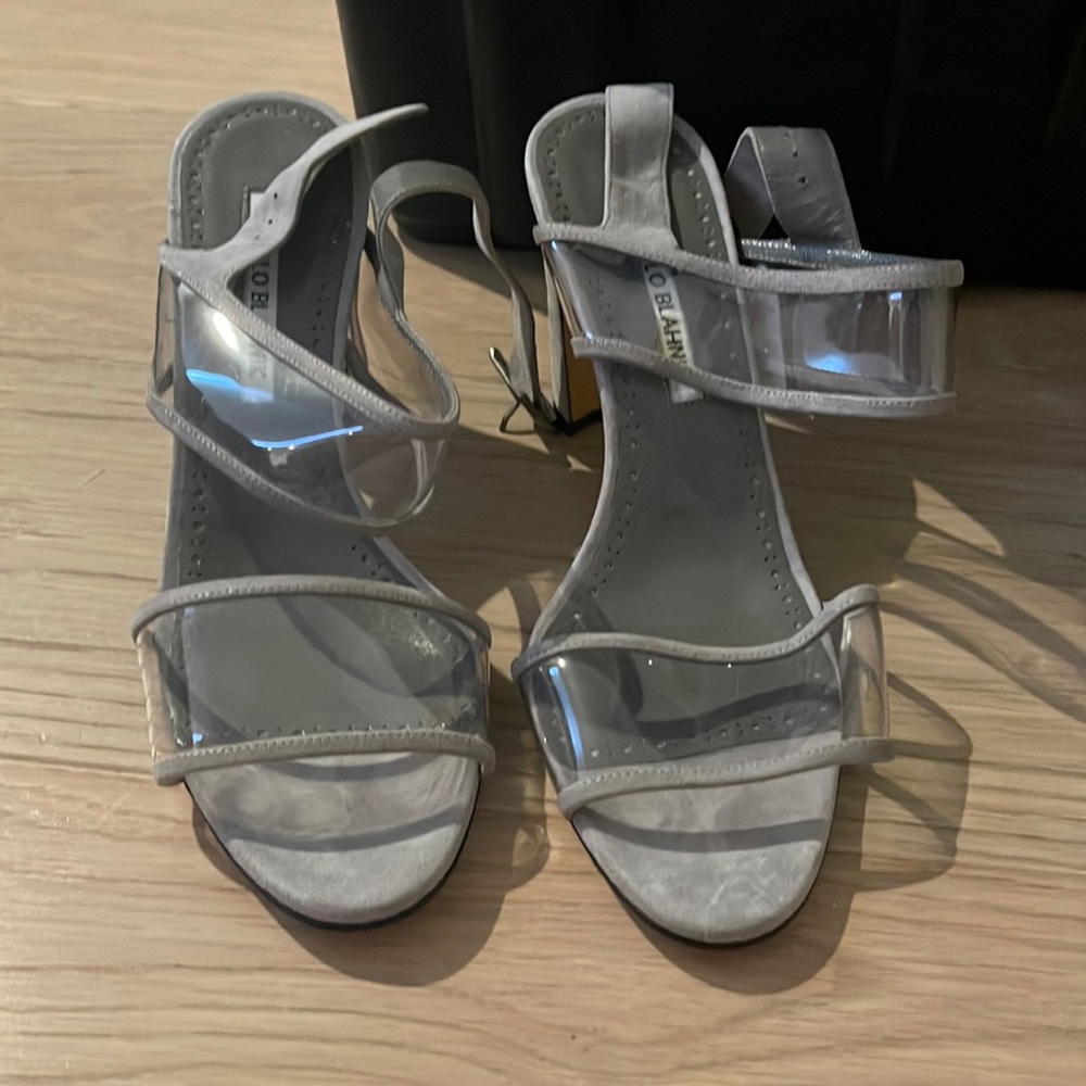 Silver Manolo Blahnik heels